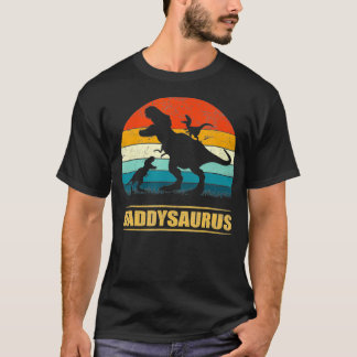 T-shirt Papa Saurus Daddy Dinosaur T Re 2 Enfants Famille