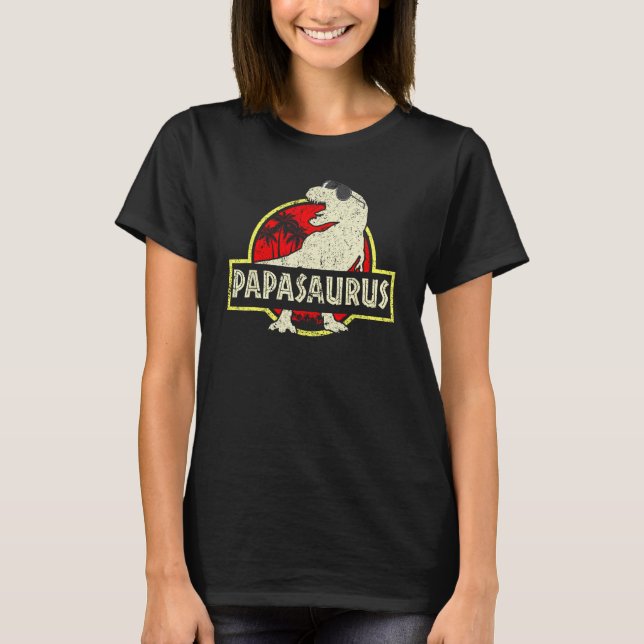 T-shirt Papa Saurus Dinosaur Papasaurus Rex Family Matchin (Devant)