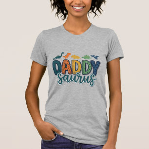 T-shirt Papa Saurus Mignon Papa Dinosaure Conception Vecto