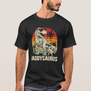 T-shirt Papa Saurus T Rex Papa Rétro Drôle Dinosaure Père