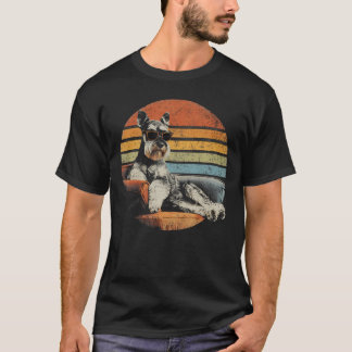 T-shirt Papa Schnauzer Lunettes de soleil drôles Vintage