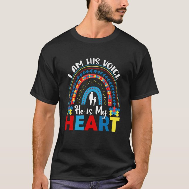 T-shirt Papa sensibilisation à l'autisme (Devant)