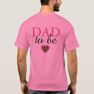 T-shirt Papa sera léopard et Baby shower rose