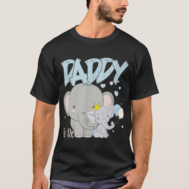 T-shirt Papa sera mignon Elephant Baby shower Grossesse S (Devant)