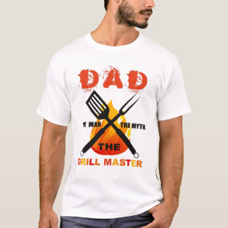 T-shirt Papa Shirt, L'Homme Le Mythe Le Maître Du Grill