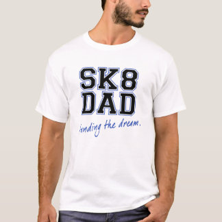 T-shirt PAPA SK8 - finançant le rêve - bleu
