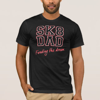 T-shirt PAPA SK8 - finançant le rêve - rouge - obscurité