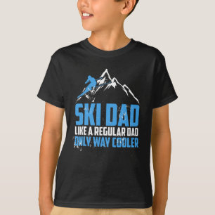 T-shirt Papa Ski Drôle - Skieur Skiant Pour Hommes _1