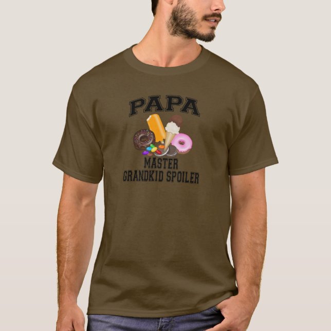 T-shirt Papa Spoiler de Petit-Enfant (Devant)