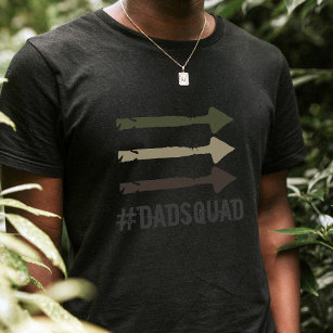 T-shirt Papa Squad Cool Flèches désorganisées Couleurs Cam