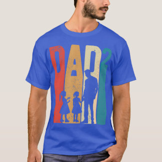 T-shirt Papa Squarewo Fille amis Fête des pères Vintage