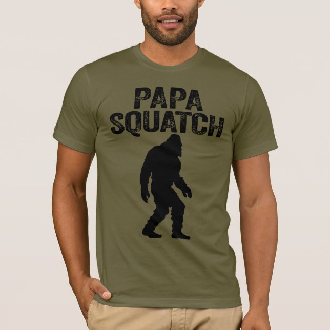 T-shirt Papa Squatch Funny Bigfoot - Cadeau Fête des pères (Devant)