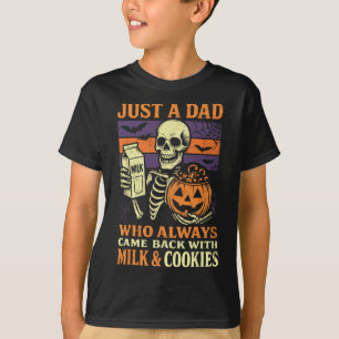 T-shirt Papa squelette Halloween papa qui est revenu avec
