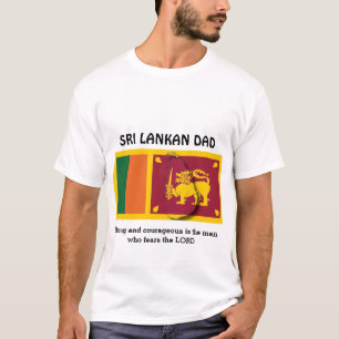 T-shirt PAPA SRI LANKAN  Fort courageux  Personnalisé