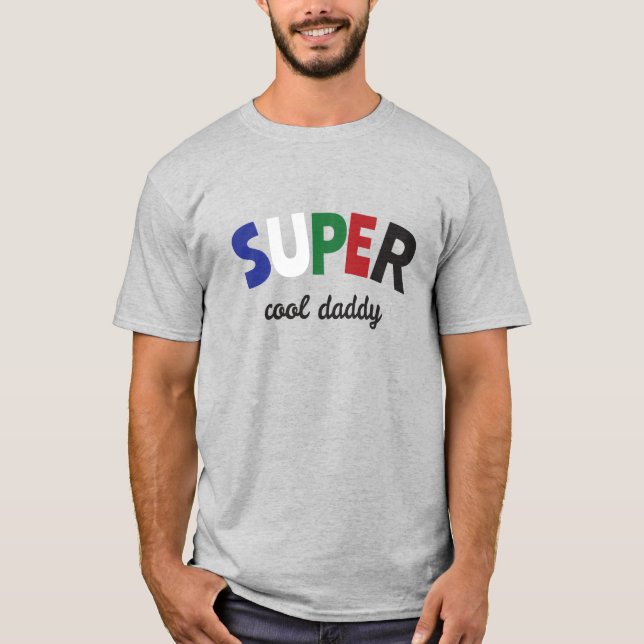 T-shirt Papa super cool (Devant)