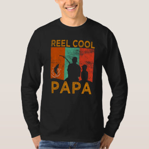T-shirt Papá Super Cool Papa Pêche Papa Vintage Grand-père