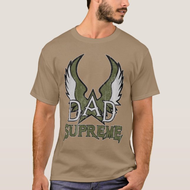T-shirt Papa suprême (vert) (Devant)