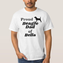 Papa T-Shirt, Beagle Fier Personnalisé