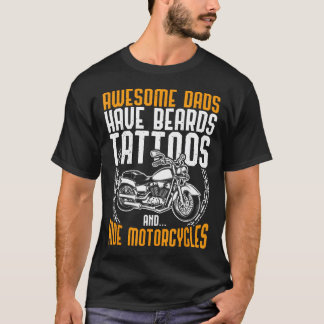 T-shirt Papa tatoué moto Fête des Pères drôle