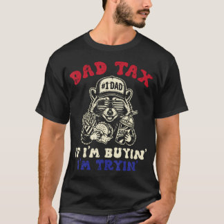 T-shirt Papa Taxon Raton Laveur Si J'achète En Train De Fu