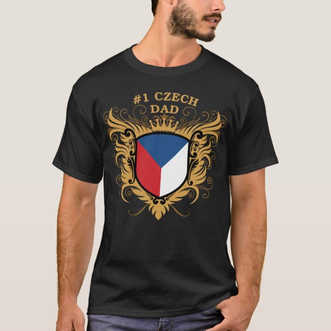 T-shirt Papa tchèque du numéro un (Devant)