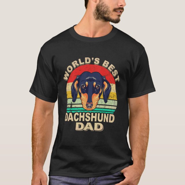T-shirt Papa teckel de 2 mondes Vintage (Devant)
