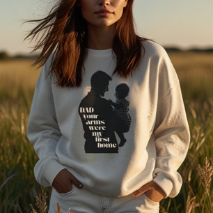T-shirt Papa, Tes Bras Étaient Ma Première Maison   Pour f