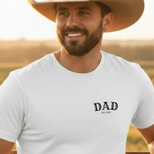 T-shirt Papa Texte en Gras Est 2025  (Créateur téléchargé)