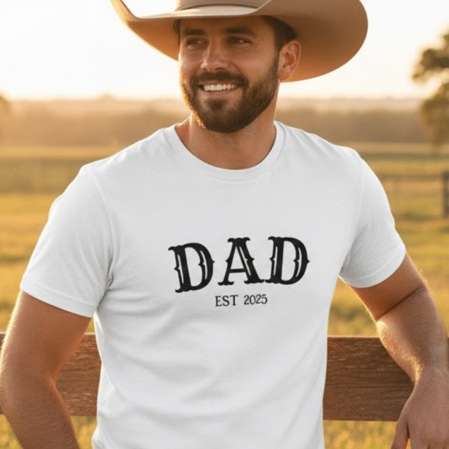 T-shirt Papa Texte Gras Est 2025 (Créateur téléchargé)