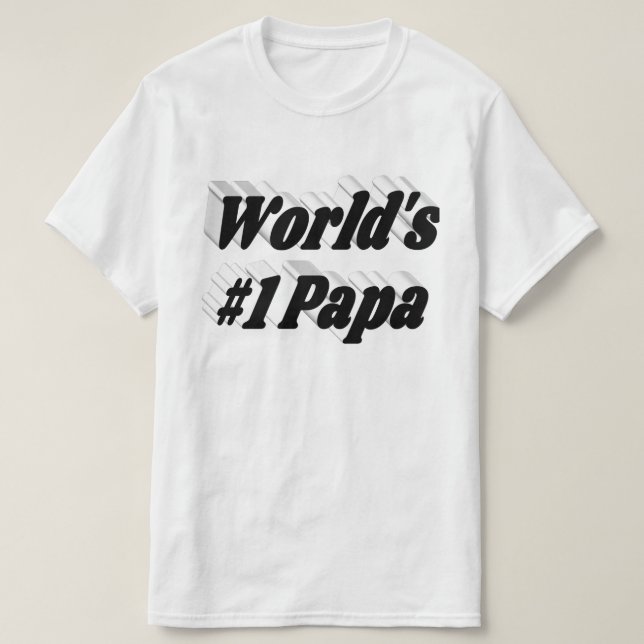 T-shirt Papa, texte noir (Design devant)