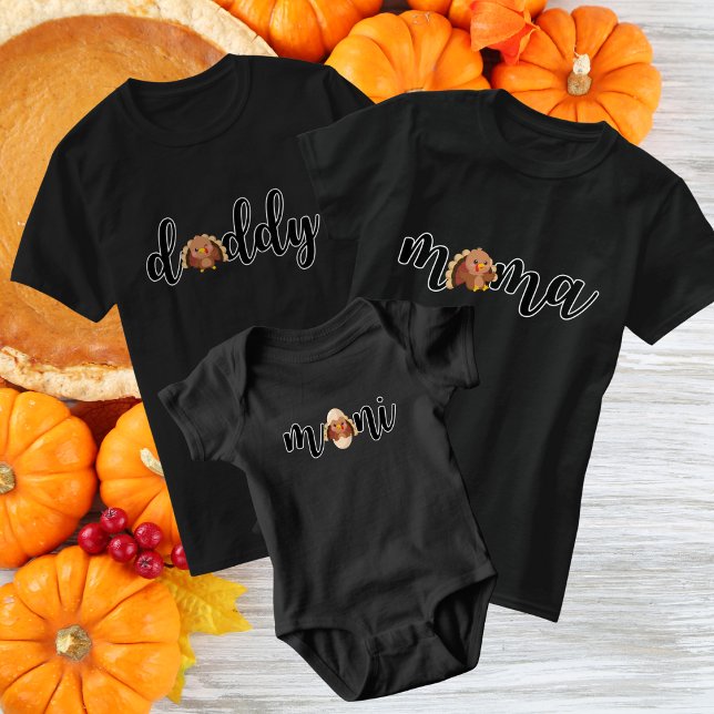 T-shirt Papa Thanksgiving La Petite Turquie Correspond (Créateur téléchargé)