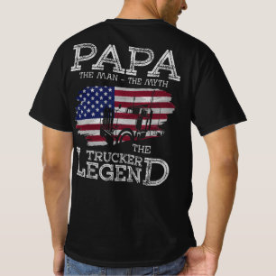 T-shirt Papa The Myth The Trucker