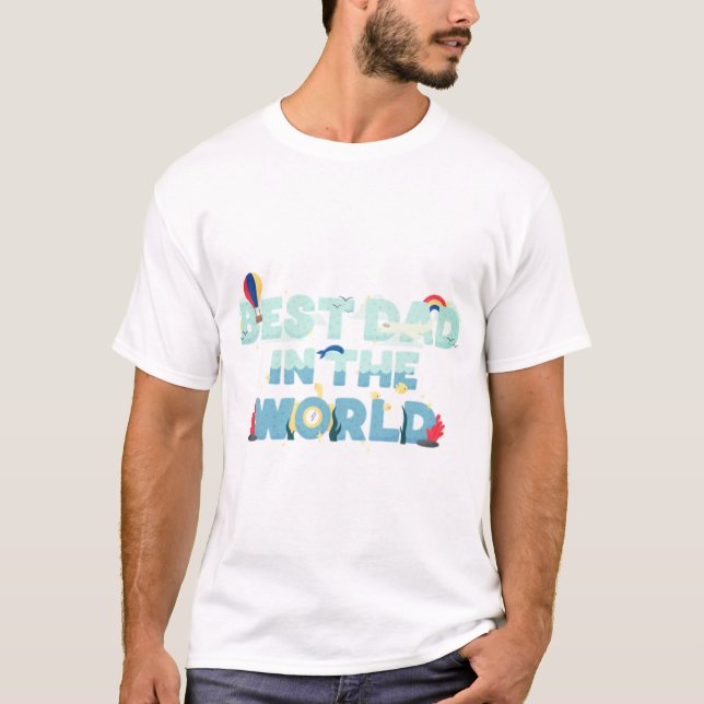 T-shirt Papa thème voyage mignon (Devant)