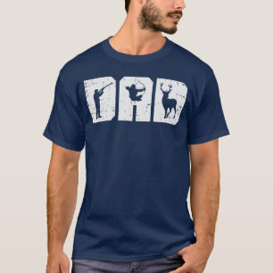 T-shirt Papa tir à l'arc cerf archer arc chasse Chasseur