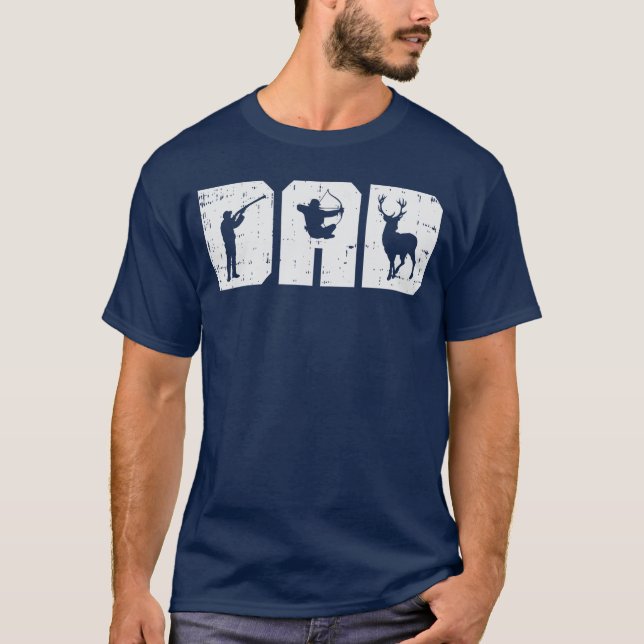 T-shirt Papa tir à l'arc cerf archer arc chasse Chasseur (Devant)