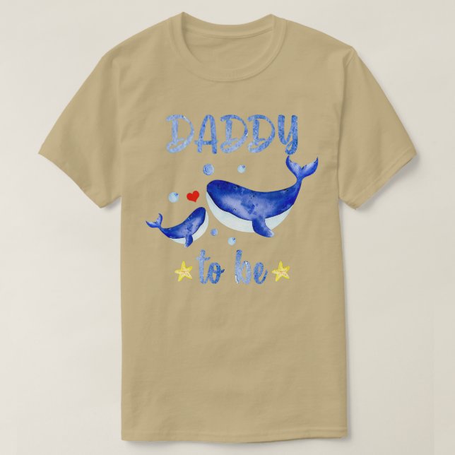 T-shirt Papa To Be Baleine Bashower Animal de la mer (Design devant)