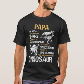 T-shirt Papa Tu Es Mon Dinosaure Favori Tee Pour Pères