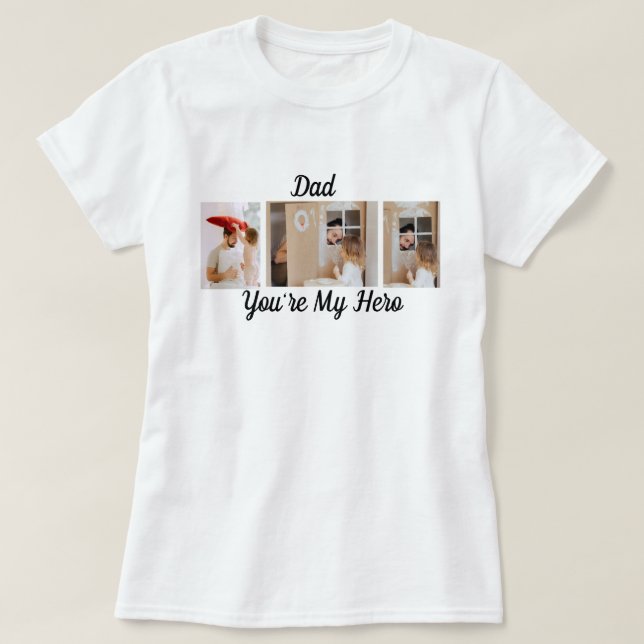 T-shirt Papa, tu es mon héros (Design devant)