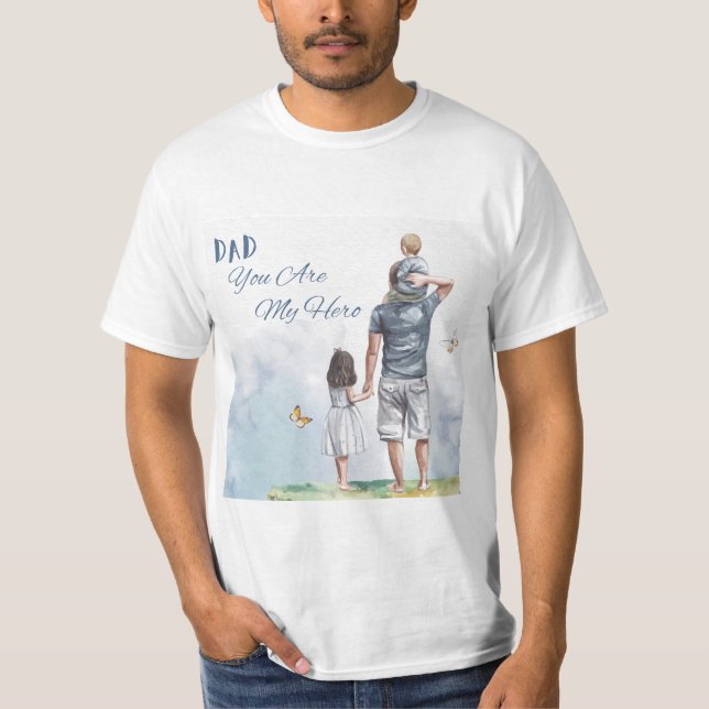 T-shirt Papa, tu es mon héros (Devant)