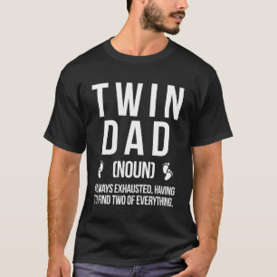 T-shirt Papa Twin Définition Papa De Twins Twin Père Twin