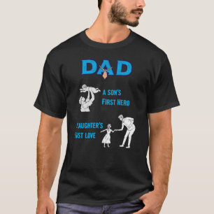 T-shirt Papa un premier héros de fils passion Tshir de