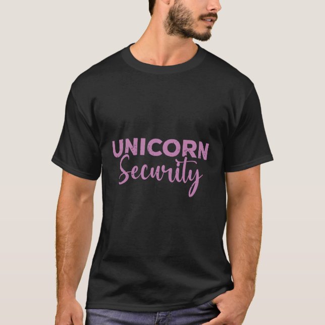 T-shirt Papa Unicorn Sécurité (Devant)