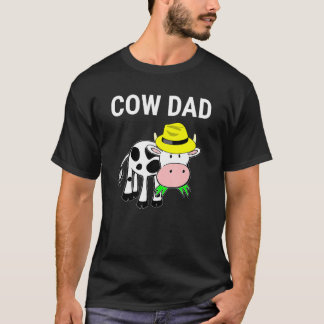 T-shirt Papa Vache Mignon Père Agriculteur de Vaches