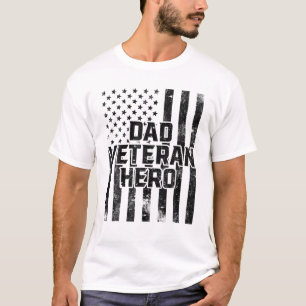 T-shirt Papa vétéran, Anciens combattants Merci, U de comb
