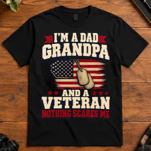 T-shirt Papa Vétéran Grand-père Je Suis Un Papa Grand-père