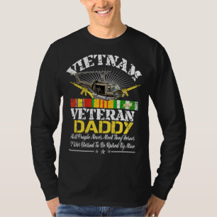 T-shirt Papa Vétérinaire Du Vietnam Élevé Par Mon Héros Mi