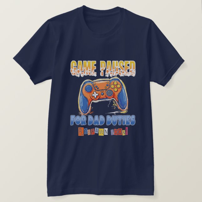 T-shirt Papa Video Gamer Drôle Citation (Design devant)