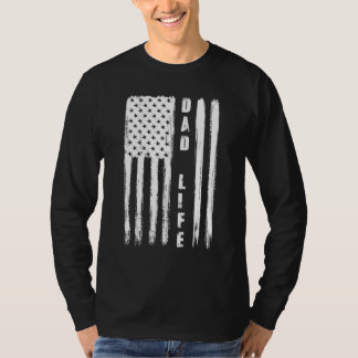T-shirt Papa Vie Drapeau Américain Patriotique Père Nous P