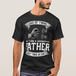 T-shirt Papa vintage De Jumeaux Comme Un Père Normal Père