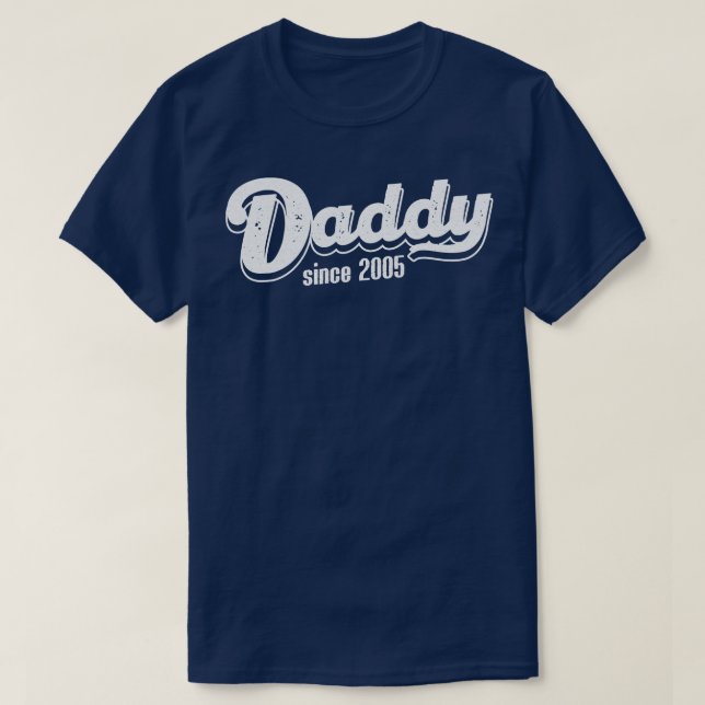 T-shirt Papa vintage depuis 2005 (Design devant)
